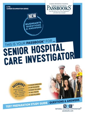 cover image of Senior Hospital Care Investigator